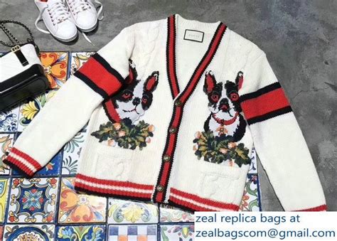 gucci boston terrier sweater|Gucci brown sweater.